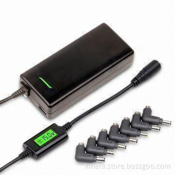 120W Slim Universal AC Adapter with Built-in Cable LCD Display and Adjustable Voltage Automaticlly